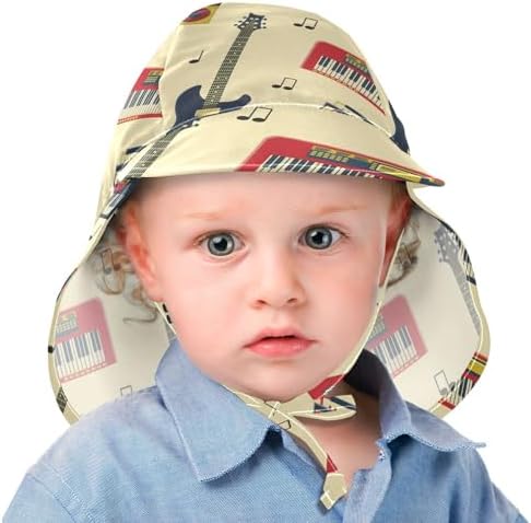 Retro Guitar Sunhat for Toddlers Protection and Style