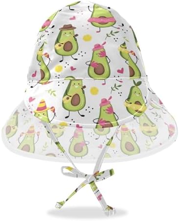 Cute Toddler Beach Bucket Hat with Funny Music Avocado Print