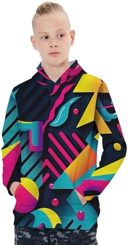 Goodstoworld 3D Graphic Pouchy Hoodie Boys Girls 5-16 Years - Warm Cozy
