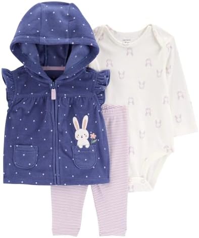 Carters Baby Girls 3-Piece Softest Vest Little Jacket Set