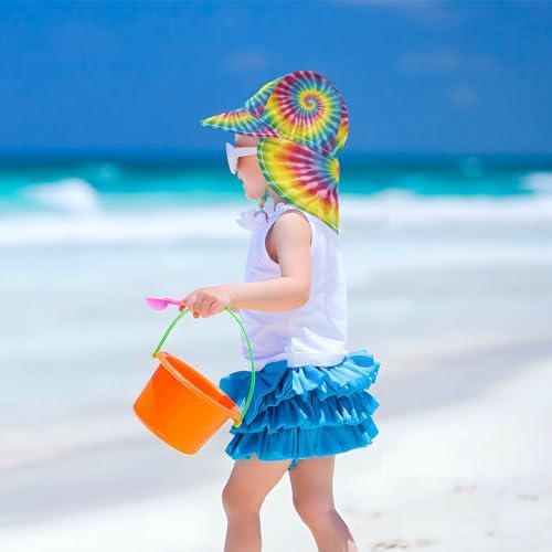 Adjustable Rainbow Sun Hat for Kids