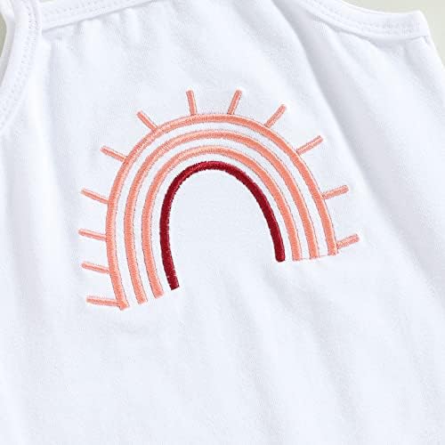 Rainbow Romper for Baby Girls Soft Cotton Romper Adorable Newborn