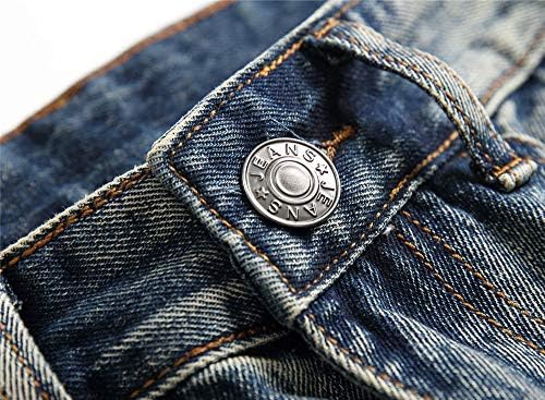 AITITIA Mens Ripped Regular Fit Jeans Statement