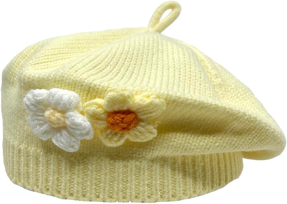 ACFUN Little Girls Knitted Beret for Toddler Soft Warm French Artist Hat