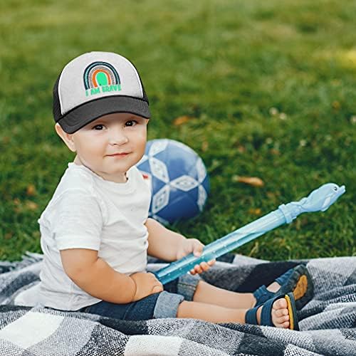 Cute Rascals Kids Trucker Hat I Am Brave Rainbow Boys Girls Adjustable Hat