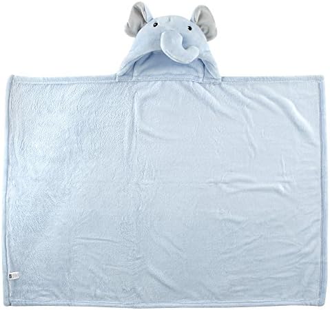 Hudson Baby Unisex Baby Toddler Blue Elephant Plush Blanket