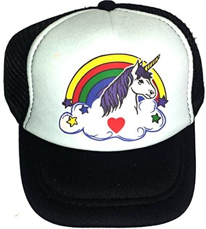 Rainbow Unicorn Snapback Mesh Trucker Hat Cap for Kids