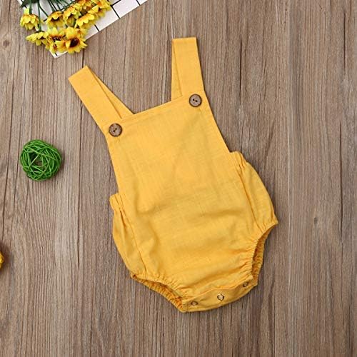 Unisex Solid Color Romper for Babies