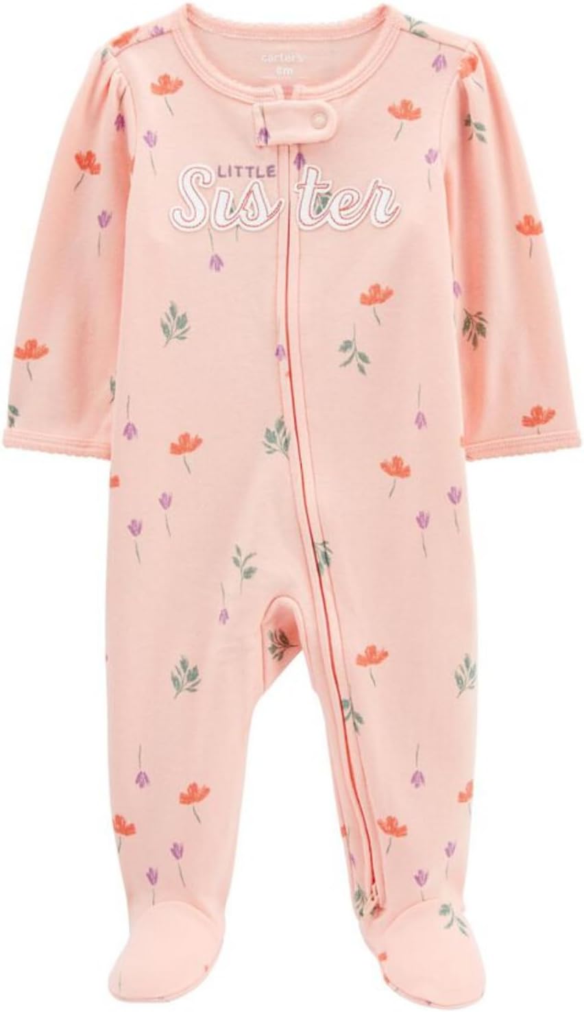 Carters Girls 1-Piece 100 Snug Fit Footie Sleeper PJs