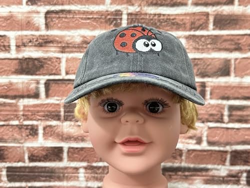 Embroidered Ladybug Baseball Cap for Kids