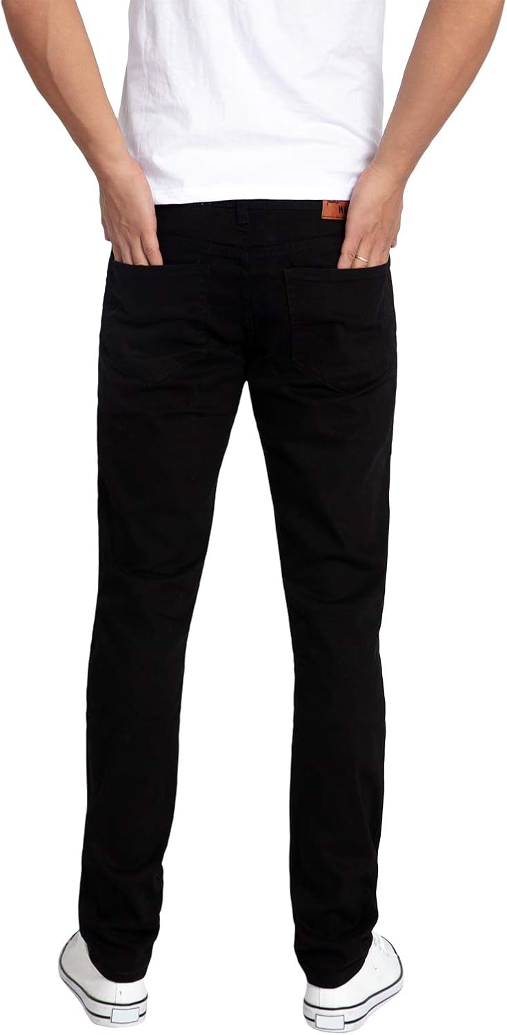 WULFUL Mens Stretch Fit Skinny Jeans for Comfort Style