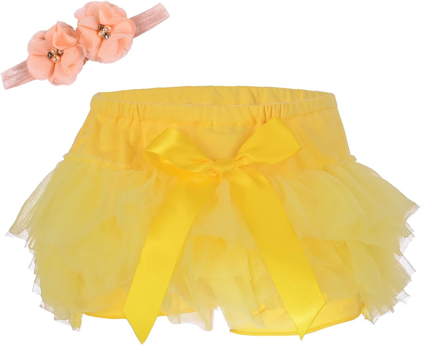 Baby Girls Tutu Bloomers Diaper Covers with Bow Soft Comfortable Functional