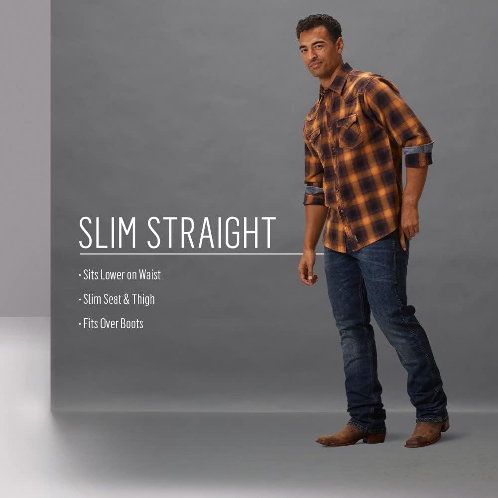 Mens Slim Fit Retro Jeans