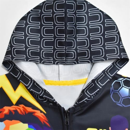 Kids Boys Zipper Hoodie Pullover Sports Star Cartoon 5-13Y