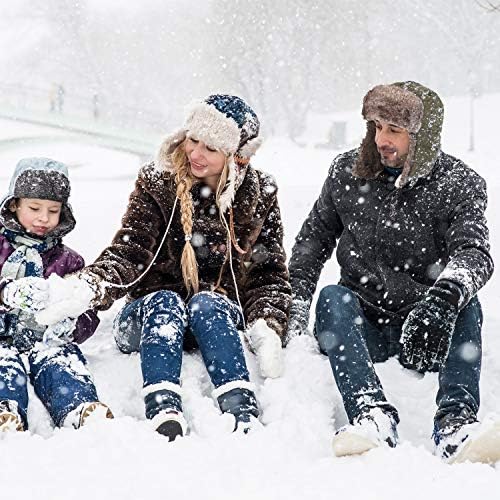 SATINIOR Winter Trapper Hat Gloves for Men