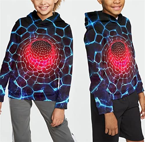 Neemanndy Kids Hoodie 3D Graphic Sweater with Pocket