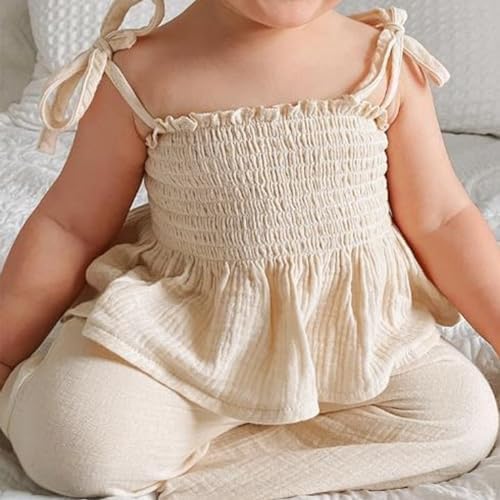 Toddler Girl Linen Camisole Pants Set