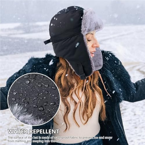 Warm Winter Trapper Hat with Insulated Ear Flaps and Chin Strap