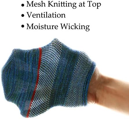 MotteeZconia Mens No Show Socks 6 Pairs Size ML