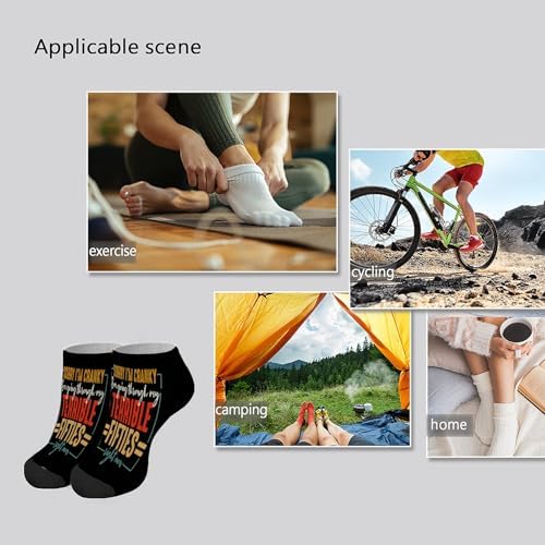 Funny 50s-Themed No-Show Socks for Men