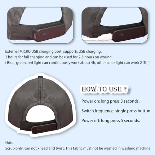 Glowing LED Baseball Cap for Kids