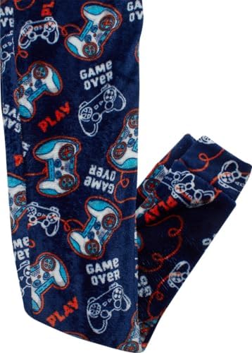 Boys Plush Fleece One-Piece Pajamas with 3D Character Hood