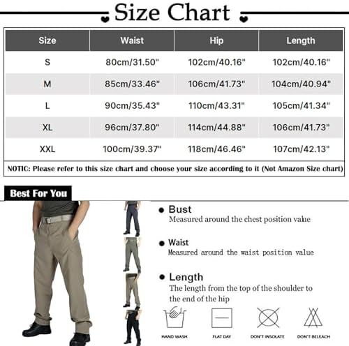 Mens Rip-Stop Cargo Pants Waterproof Multi-Pockets Tactical Workpants