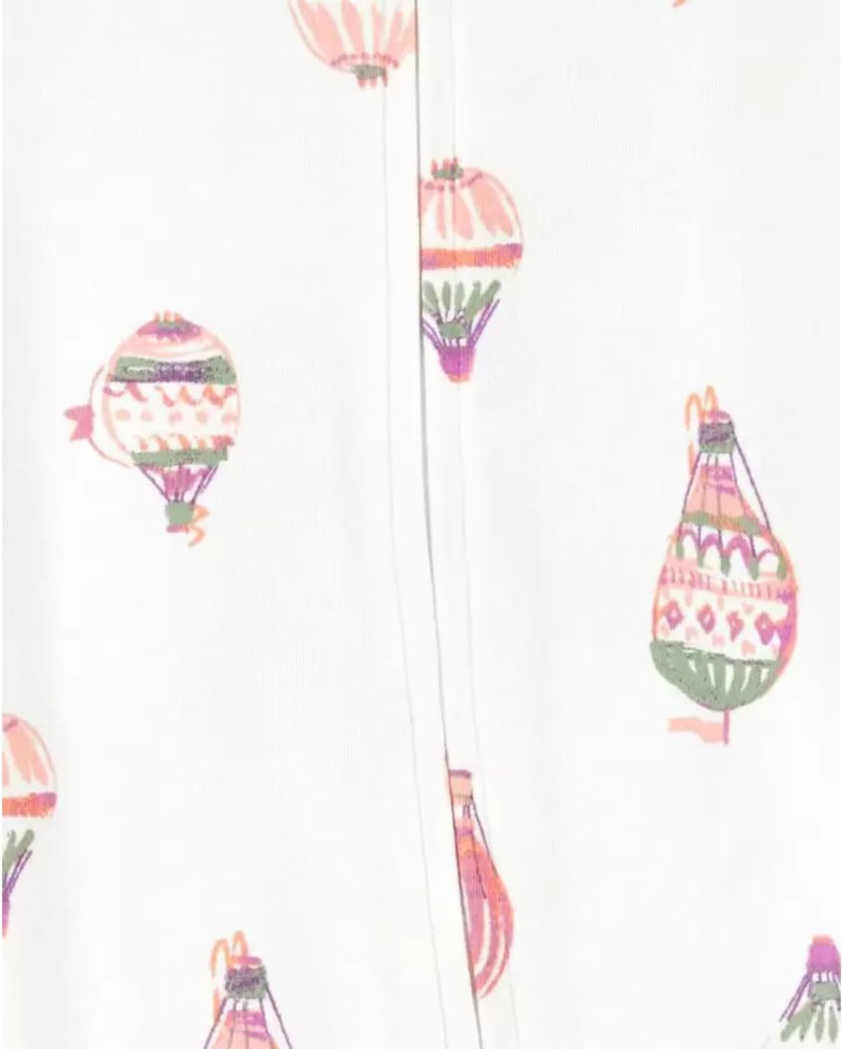 Carters Girls 1-Piece PJs with Big Hot Air Balloon Design