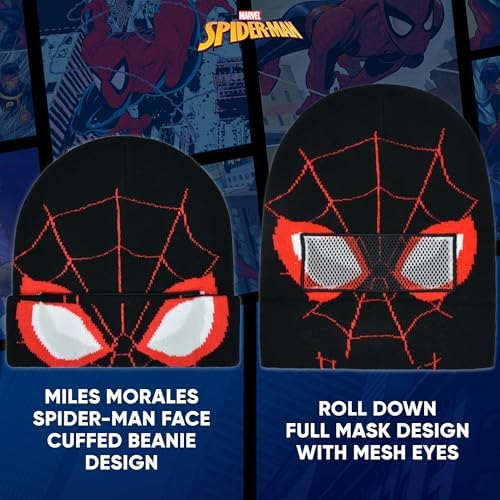 Miles Morales Spider-Man Roll Down Cuff Beanie Hat