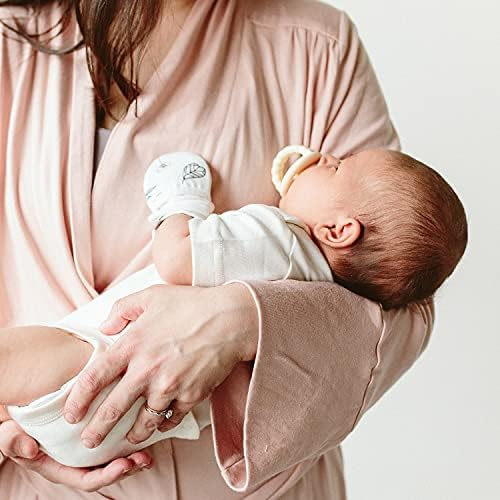 Goumikids Viscose Bamboo Cotton Anti-Scratch Staying-On Mittens for Babies
