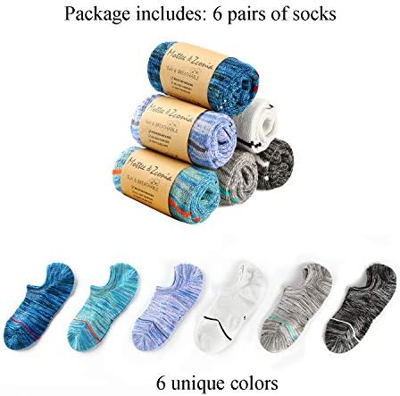 MotteeZconia Mens No Show Socks 6 Pairs Size ML