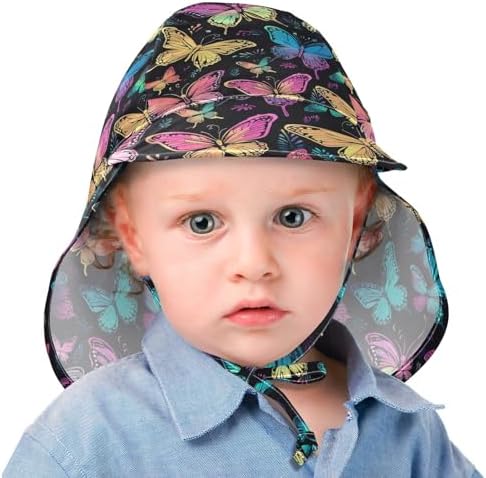 Emelivor Baby Rainbow Sunhat 50 UPF Adjustable for Treasure Buckle