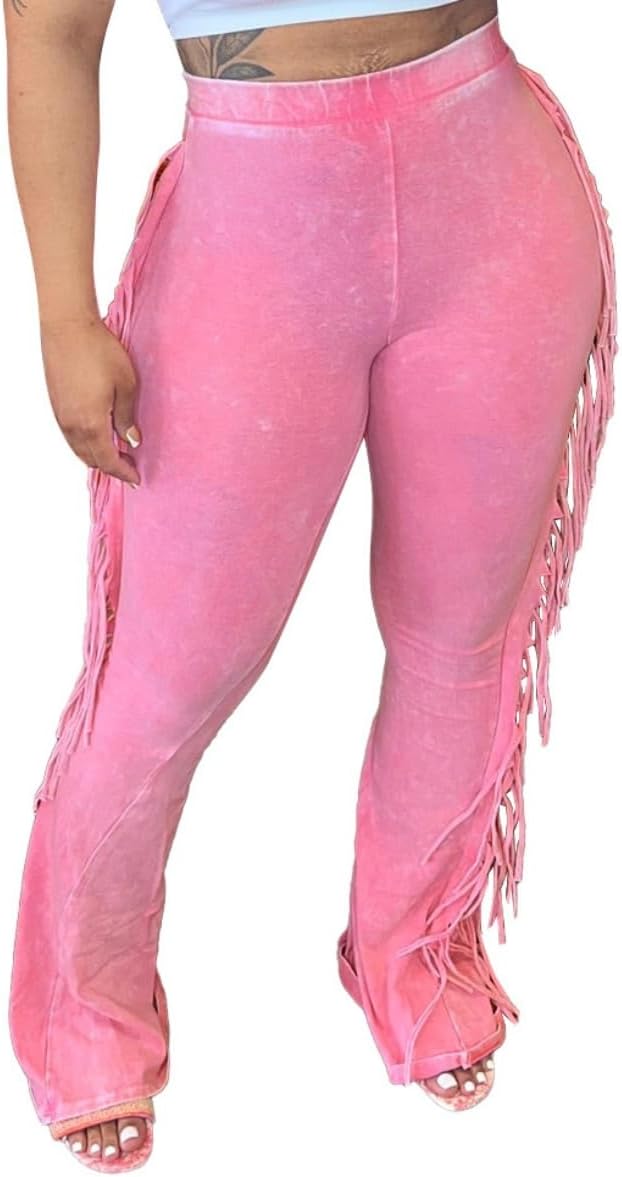 Fringed Cotton Pants Women