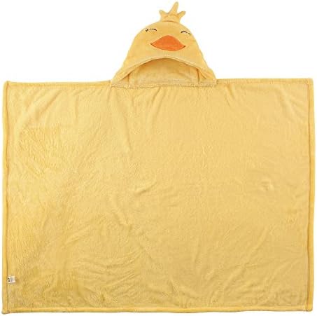 Hudson Baby Unisex Plush Animal Face Blanket Yellow Duck
