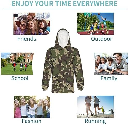 Boys and Girls Soft Long Sleeve Hoodie Funny Pullover Sweatshirt
