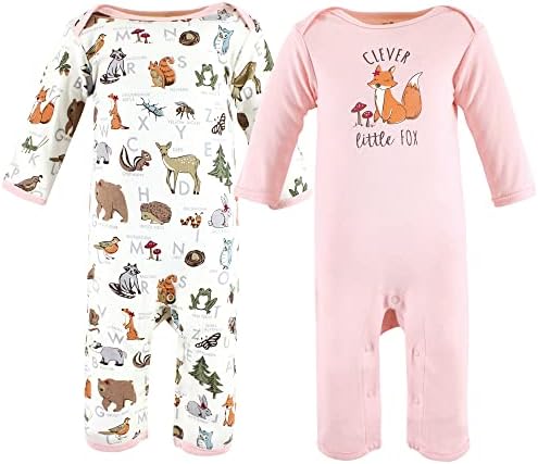 Touched by Nature Baby Girls Organic Cotton Coveralls