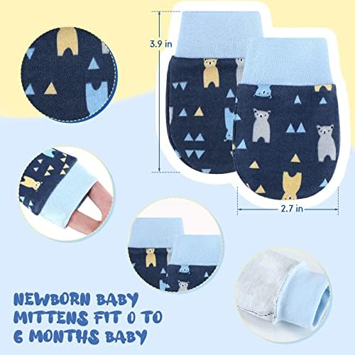 12-Pair Newborn Cuddle Mittens
