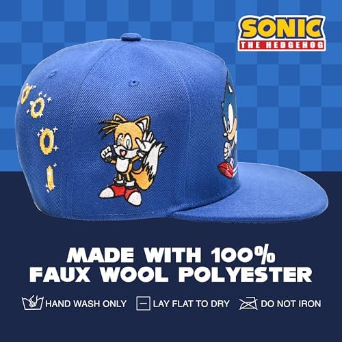 Concept One Mens Sonic The Hedgehog Extreme Pro Adjustable Flat-Brim Cap