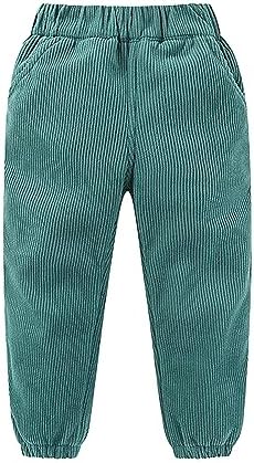 Thermal Fleece Lined Pants for Toddlers Girls Elastic Waistband Bottoms