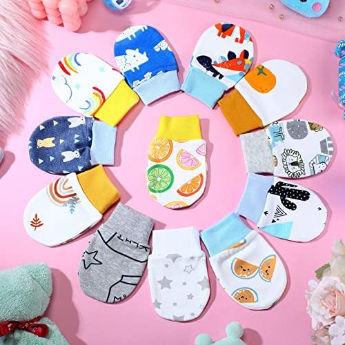 12-Pair Newborn Cuddle Mittens