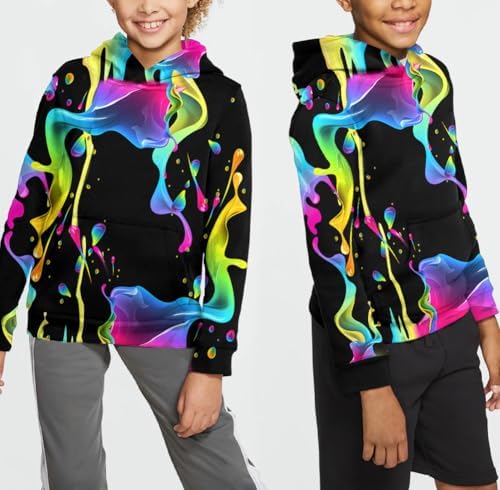 Stylish 3D Graphic Kids Sweater with Pocket