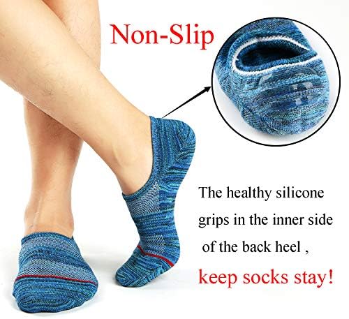 MotteeZconia Mens No Show Socks 6 Pairs Size ML