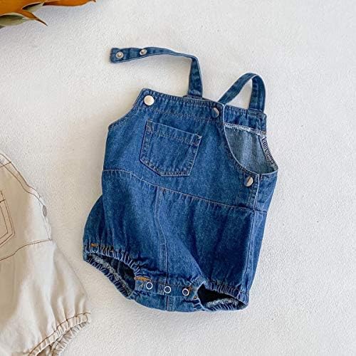 HOOLCHEAN Baby Boys and Girls Denim Bodysuit with Straps