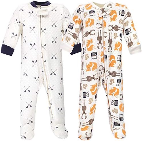 Hudson Baby Baby Girls Premium Quilted Zipper Sleep Play Set