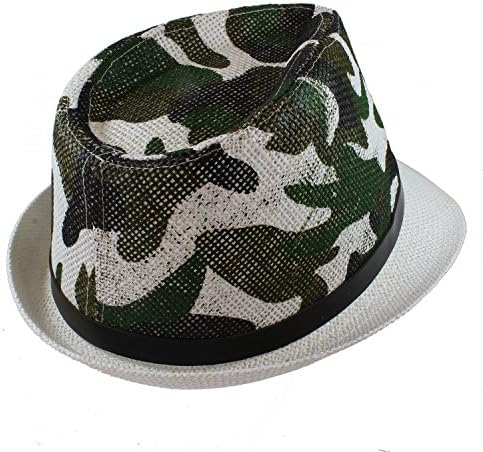 Gelante Summer Fedora Panama Straw Hats with Black Band