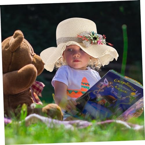 LIFKOME Boys and Girls Straw Hat Soft Breathable UV-Protective