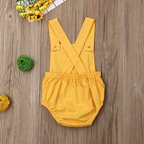 Unisex Solid Color Romper for Babies
