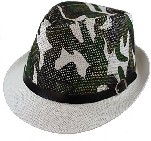 Gelante Summer Fedora Panama Straw Hats with Black Band