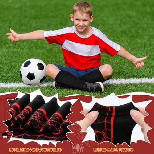 Cutecrop Halloween Spider Socks for Kids 4 Pairs 1