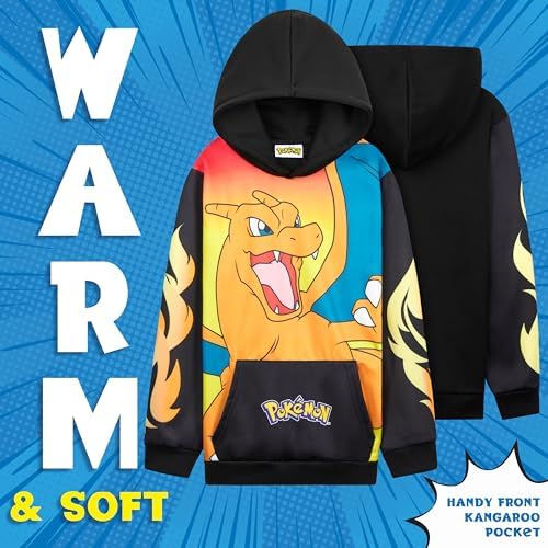 Pokemon Kids Warm Pikachu hoodie for Boys Teens